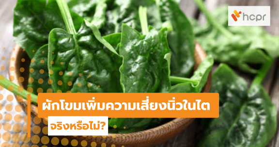 ผักโขมเพิ่มความเสี่ยงนิ่วในไต จริงหรือไม่?